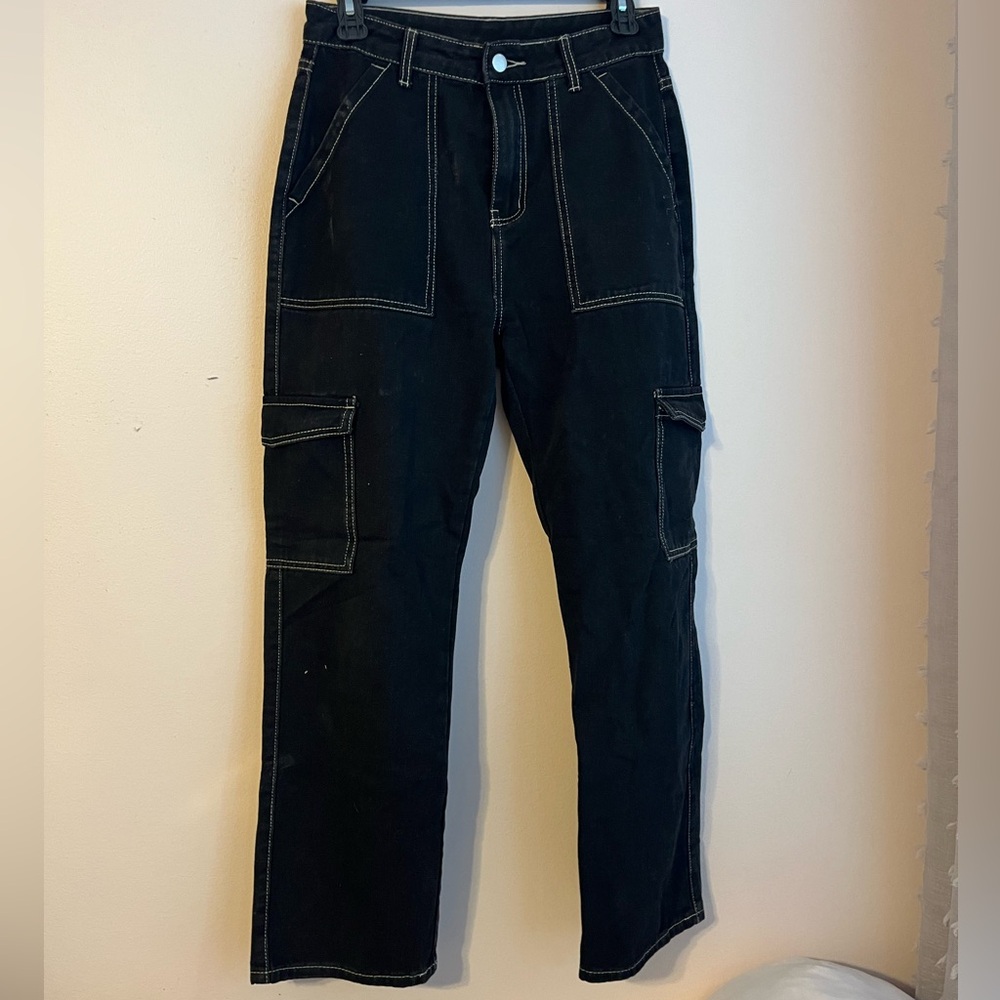 black cargo pants